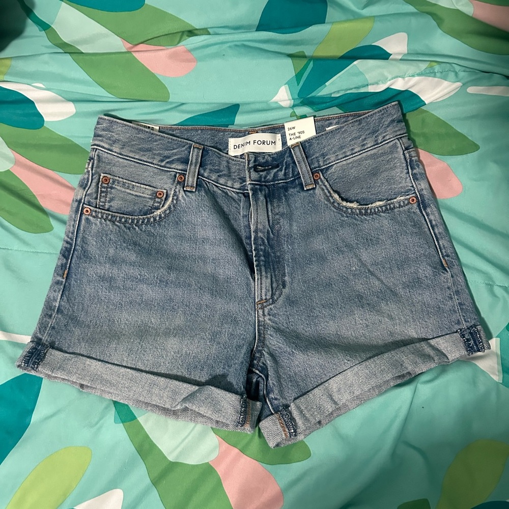 Aritzia Denim Forum '90s A-Line Hi-Rise Jean Short, size 26